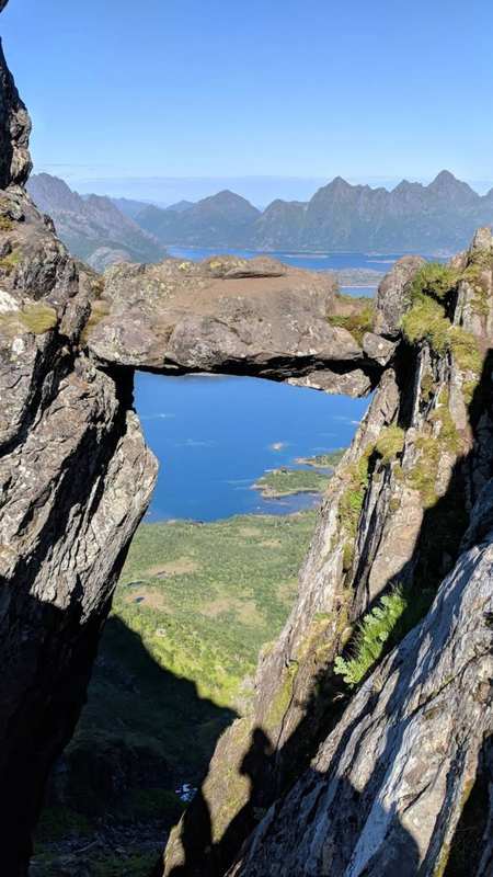 Fløya + Svolværgeita, Northern Norway — Mountain peak offering panoramic views of Svolvær and surrounding islands